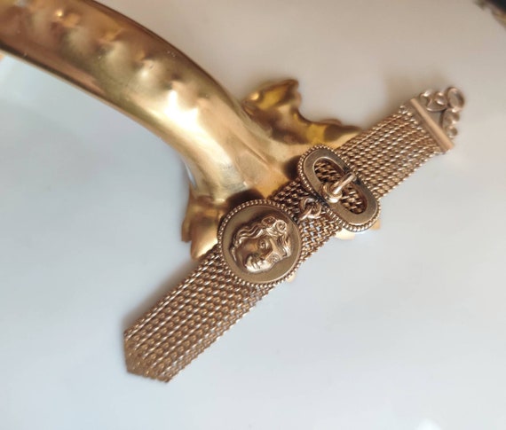 Antique Art Nouveau Fob Gold Filled intaglio Init… - image 7