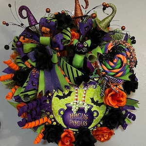 READY TO SHIP Halloween Witch Theme Wreath