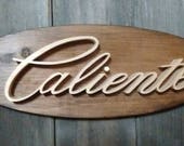 1965 Mercury Comet Caliente Emblem Oval Wall Plaque-Unique scroll saw automotive art created from wood for your garage, shop or man cave.