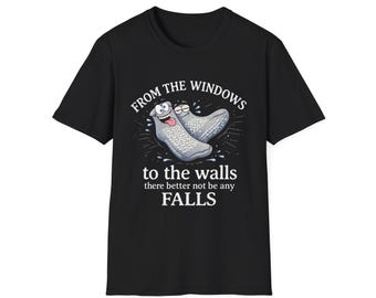 窓から壁まで看護師Tシャツ｜面白いCNAシャツ｜面白い看護師シャツ