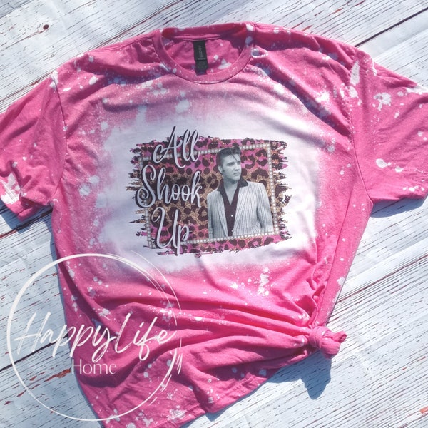 Elvis Presley All Shook Up Bleached Sublimated T-shirt DISCONTINUED