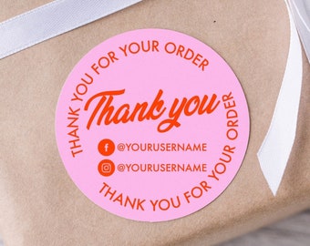 Personalised small business stickers - Thank you stickers - Thank you for supporting my small business - 37mm stickers - stickers sheets