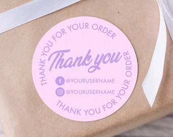 Personalised small business stickers - Thank you stickers - Thank you for supporting my small business - 37mm stickers - stickers sheets