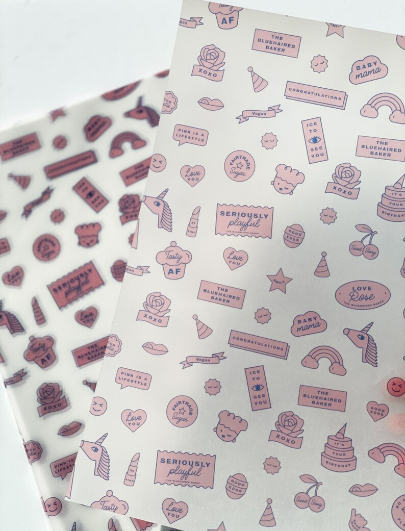 A4 Personalised packing paper custom gift wrap customised Etsy