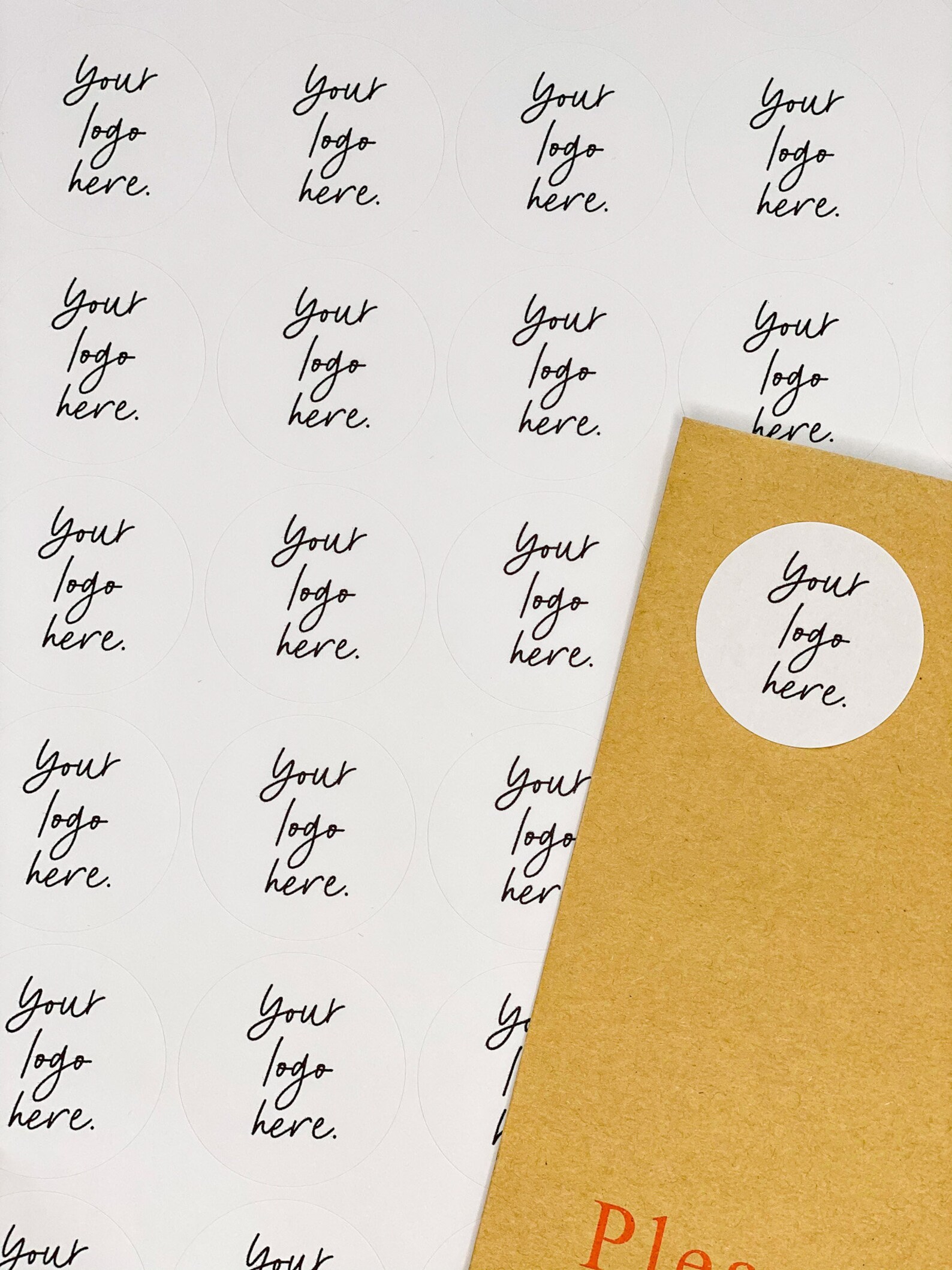 Personalised Matte Logo Stickers 37mm Stickers 35 Stickers Etsy UK