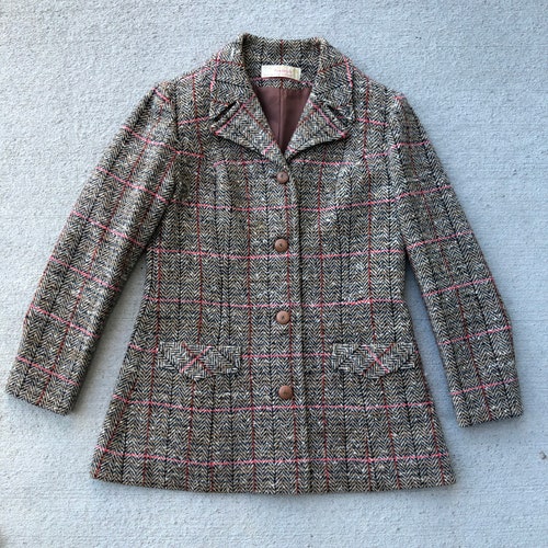 Vintage 60s Pendleton Tweed Suit Set Blazer & shops Trousers Sz 3/4