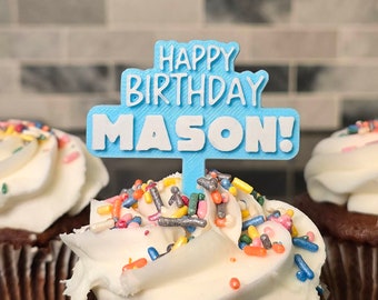 Cupcake Topper, Cake Topper, Personalized Cake Topper, Cake Decorations, Kids Birthday Cake, Birthday Cake Topper, Cupcake Topper with Name
