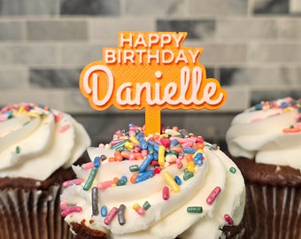 Cupcake Topper, Cake Topper, Personalized Cake Topper, Cake Decorations, Kids Birthday Cake, Birthday Cake Topper, Cupcake Topper with Name