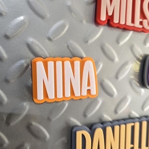 Custom name fridge magnet, family name magnets, school locker name magnets, refrigerator name personalized magnet, many colors to choose!