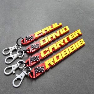 Racing themed personalized name tag, backpack tag, key chain, kids name tag, game tag, custom name, gift idea for kids, back to school