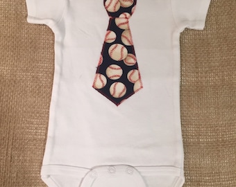 Custom Neck Tie Onesie