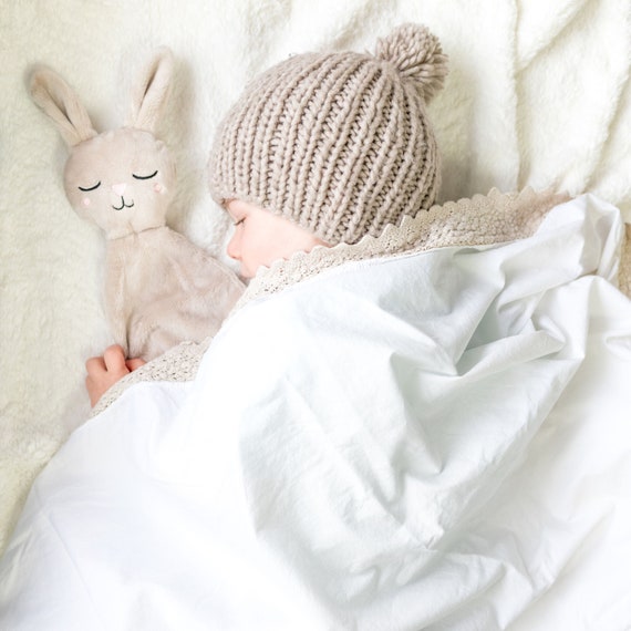 Doudou Bebe Lapin Beige Avoine Doudou Pour Bebe Et Enfant Etsy