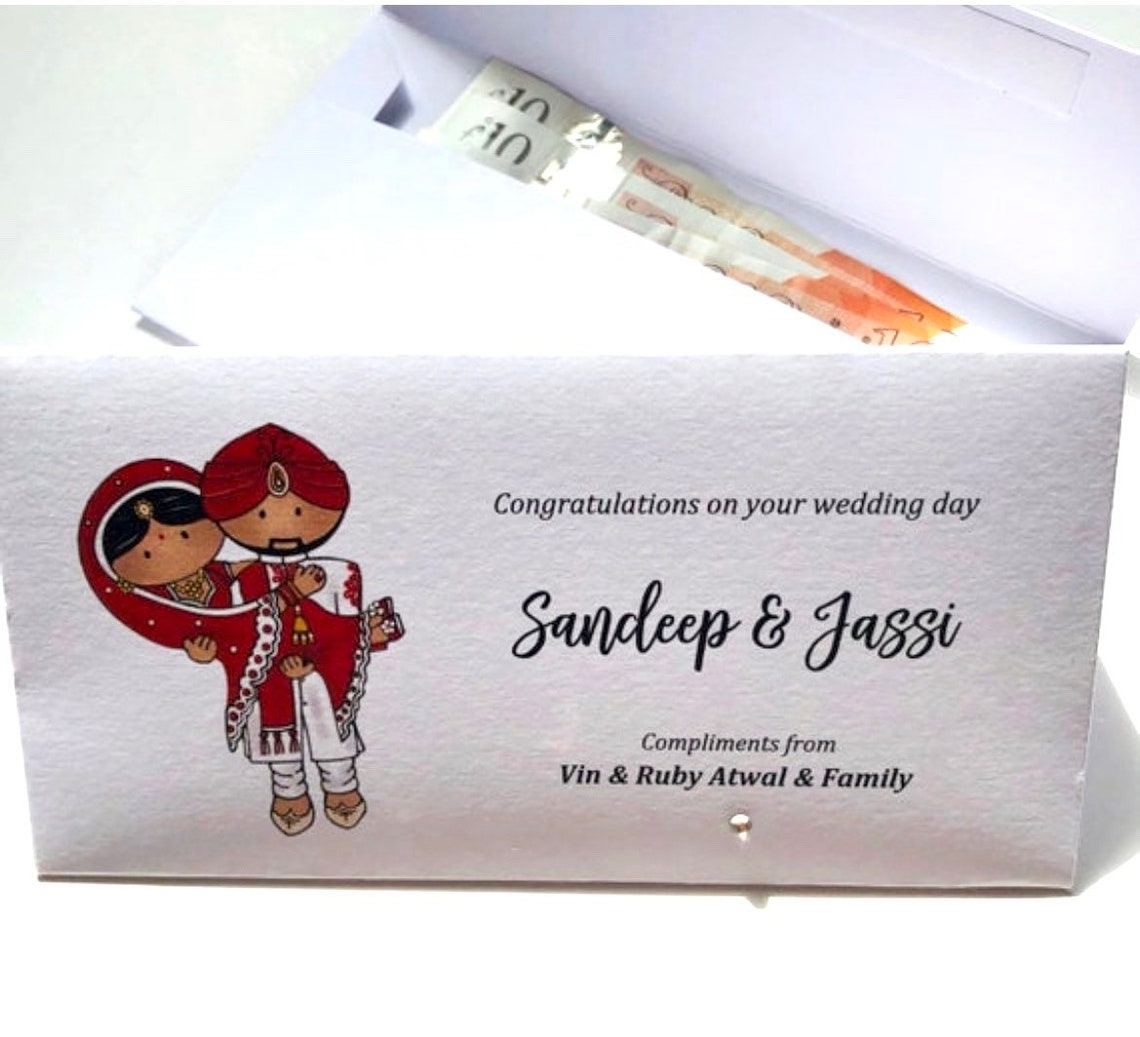 Personalised Money Envelopes for Indian Wedding Indian Shagun Etsy UK