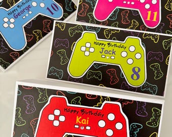 Personalised Gaming Money Envelope, Birthday Gift Wallet for Cash