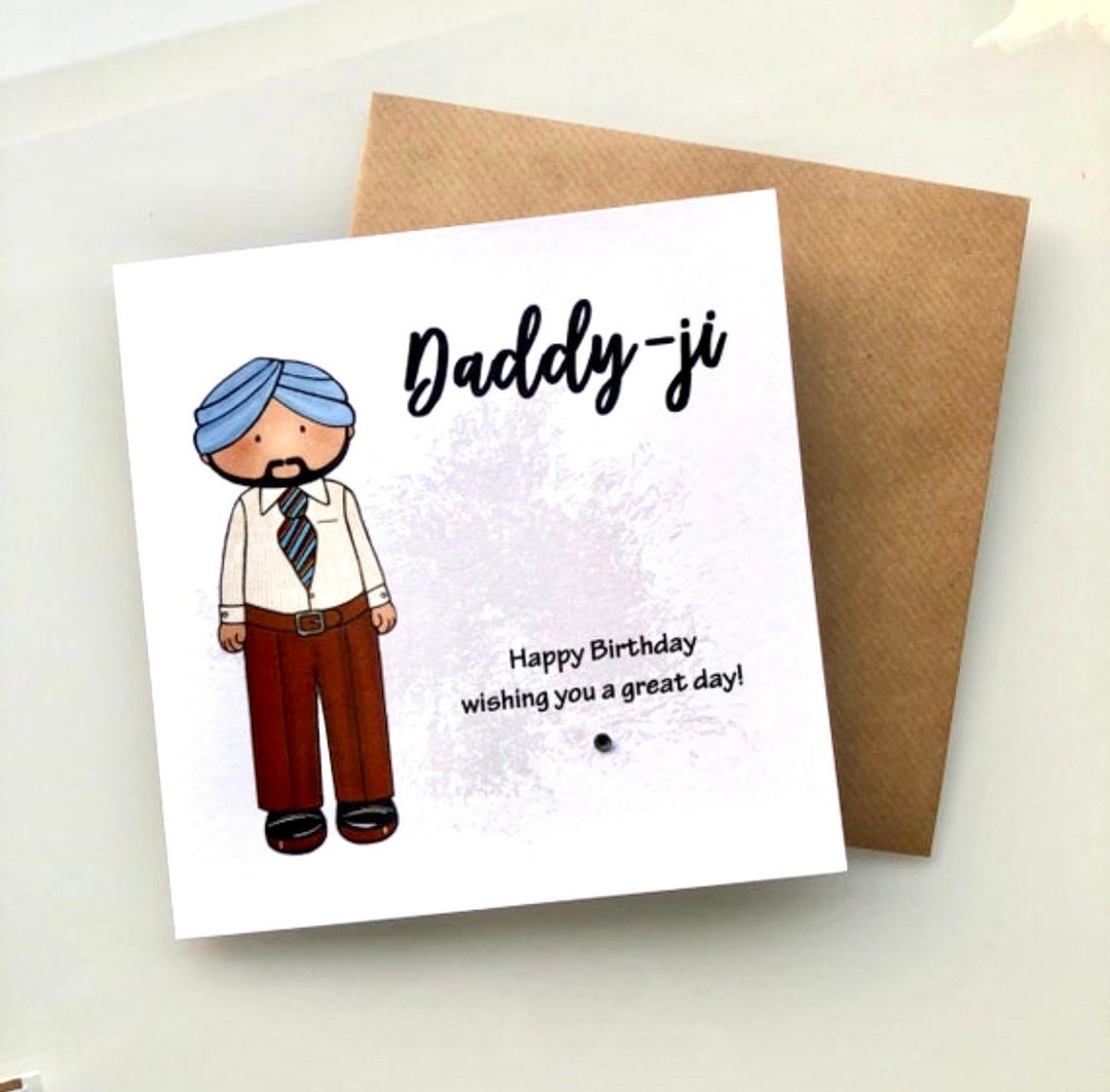 Buy Desi Dad Birthday Card, Turban Dad, Sikh Dad, Daddyji, South
