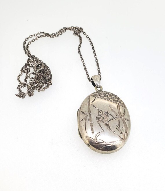 Victorian Sterling Bird in Flight Locket