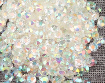 AB transparent clear - 1000 2mm 3mm 4mm 5mm or 100 6mm Jelly AB Flatback Resin Rhinestones Candy Cab Nail Art / DIY Deco Bling Embellishment
