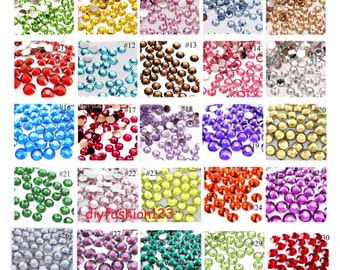 3mm 1000 pieces / 40 Colors Rhinestones Resin Flatback 14 Fact High Quality ( Choose Your Colors)