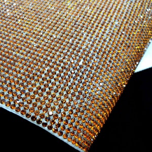 Topaz-vetro strass hot fix o auto adesivo Applique/foglio adesivo 2mm (SS8)
