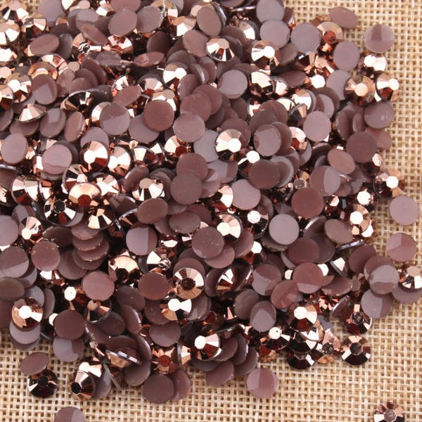 AB Mineral Copper 1000 2mm 3mm 4mm 5mm or 100 6mm Jelly AB Flatback Resin Rhinestones Candy Cab Nail Art / DIY Deco Bling Kit Embellishment