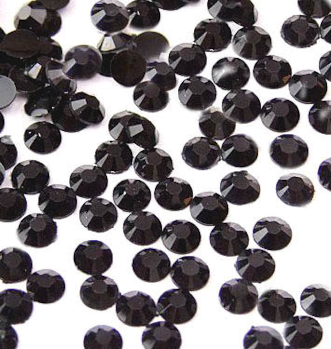 4 Mm 1000 Pieces Round Flat Back 14 Facet Cut Rhinestones ---- Black - Etsy