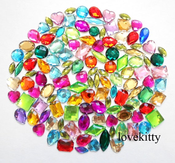 6mm 10mm 15mm STARS Resin Rhinestone Gems Flat Back Crystal Beads Pick color