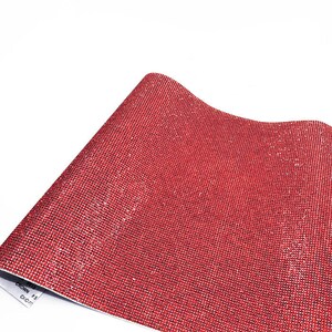Rosso - vetro strass foglio adesivo Self Applique / Sticker Sheet 2mm (SS8)