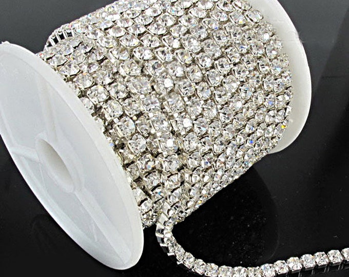 AB Clear Rhinestone Trim Crystal Trim Rhinestone Chain | Etsy