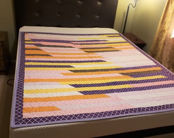 100% Cotton Handmade Lap Quilt Blanket | Patchwork Quilt Throw | Cozy Handmade Blanket | GG Designs