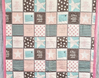 Handmade 100% Cotton Baby Quilt Blanket | Soft Crib Quilt | Baby Shower Gift | GG Designs
