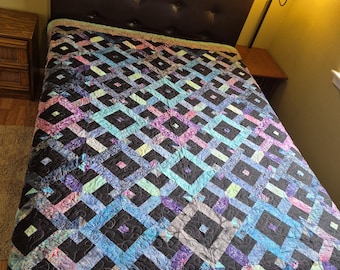 Queen Size 100% Cotton Handmade Quilt Blanket | Indonesian cotton Patchwork Quilt | GG Designs