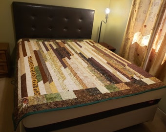 Handmade Quilt Full Size – 100% Cotton Bedding – Patchwork Blanket – Unique Bedspread – GG Collection