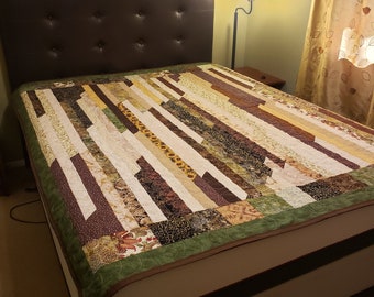 Handmade Quilt Full Size – 100% Cotton Bedding – Patchwork Blanket – Unique Bedspread – GG Collection