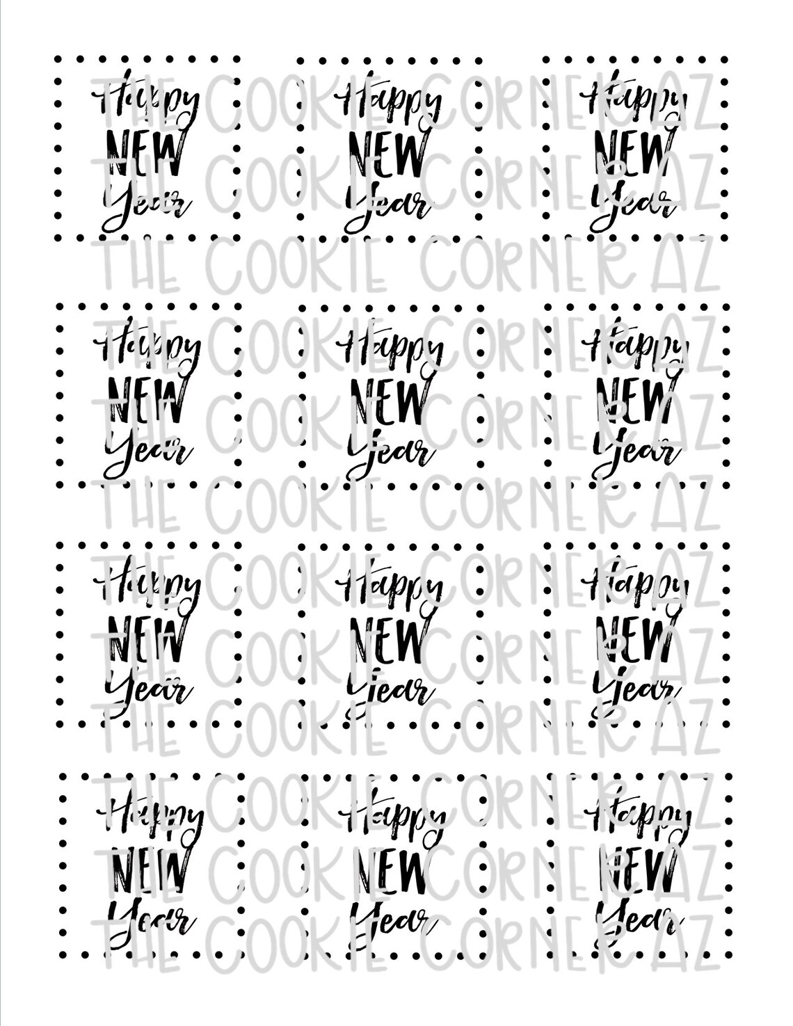 Happy New Year Gift TagDigital TagDIGITAL DOWNLOAD Etsy