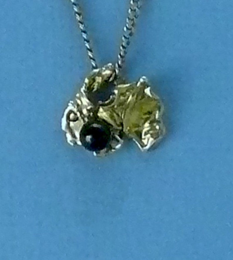 One of a Kind Water Cast 14KT Gold with Onyx 3 mm Ball image 2