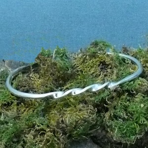 Twist Sterling Silver Cuff Bracelet Narrow