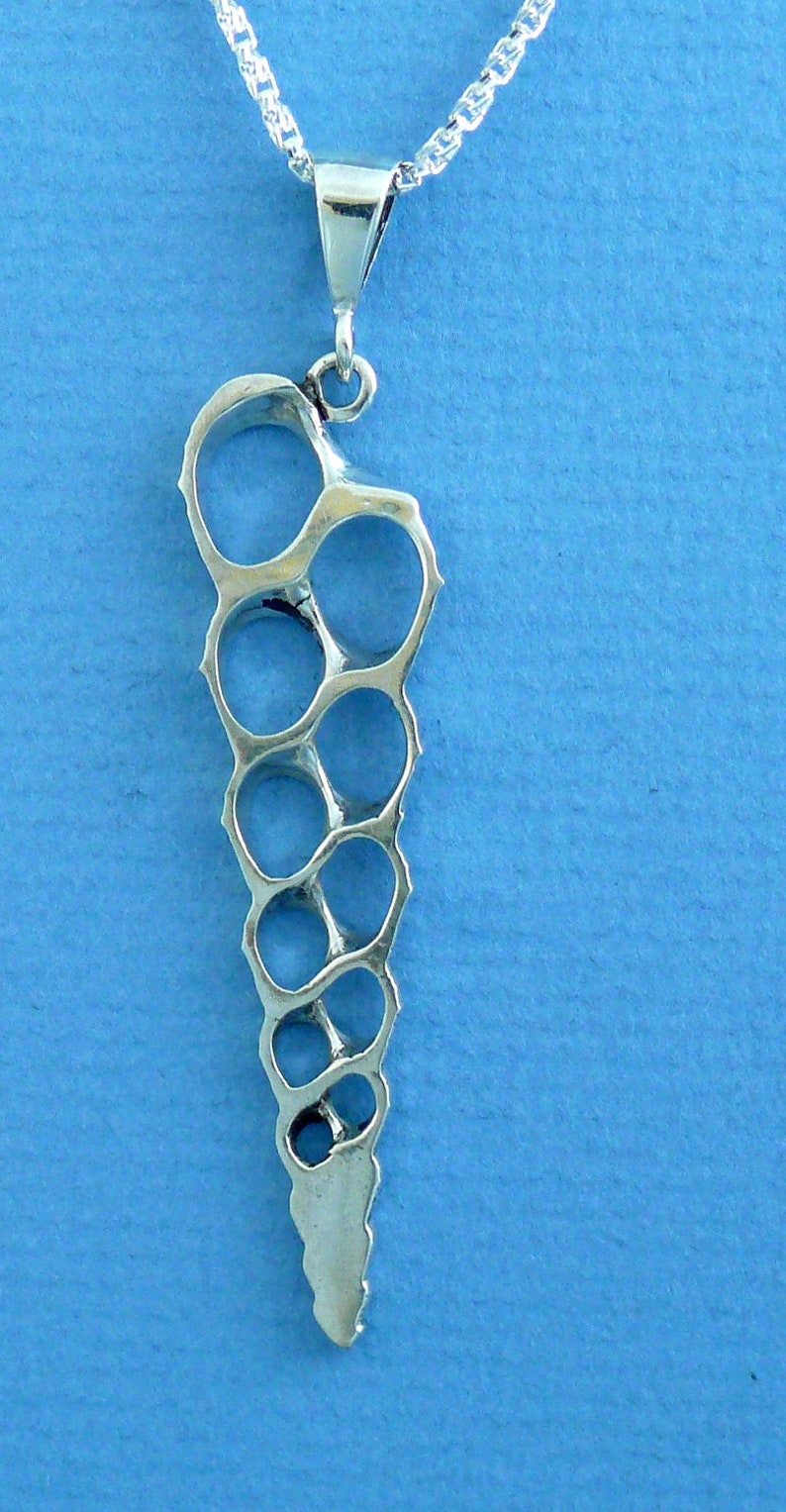 Spiral Shell Slice Pendant Sterling Silver image 2