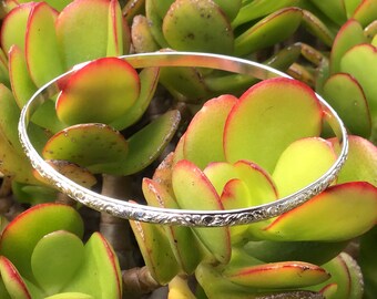Bangle bracelet  Sterling Silver, Wedding Jewlery, Bridal Party Gift, Bridesmaid Gift Jewelry,