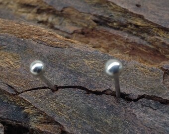 Ball post Earrings 2-3 mm Sterling Silver