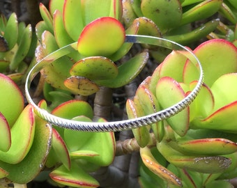 Bangle bracelet  Sterling Silver, Wedding Jewlery, Bridal Party Gift, Bridesmaid Gift Jewelry,