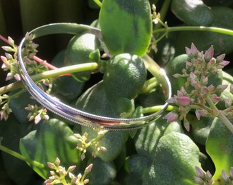 Bangle bracelet  Sterling Silver, Wedding Jewlery, Bridal Party Gift, Bridesmaid Gift Jewelry,