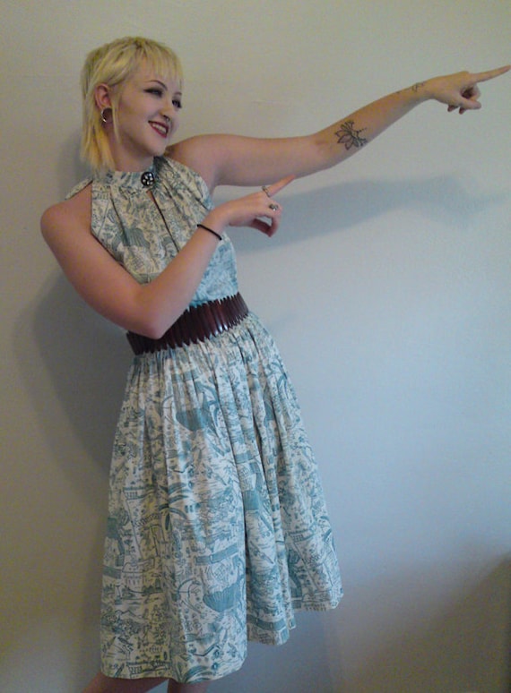 Vintage Halter Dress Late 40s-Early 50s