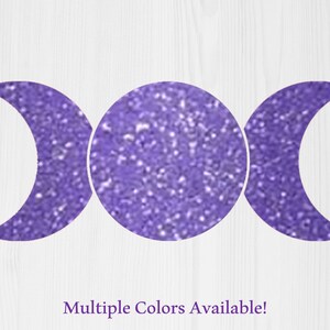Glitter Triple Moon (Version 2) Permanent Vinyl Decal Active