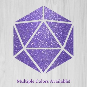 Glitter D&D Die Dice Permanent Vinyl Decal