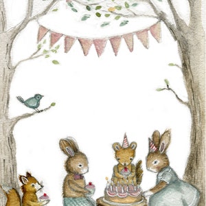 Birthday Party,  greeting card with white envelope by Nuovo
