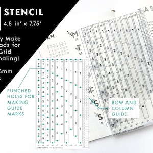 STNCL-XL-038 Rows And Column Stencil image 1