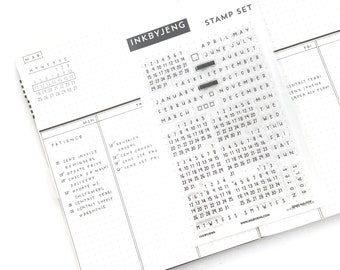 STMP-4X6-010 - Kalender Stempel set für Dein Journal oder Planer