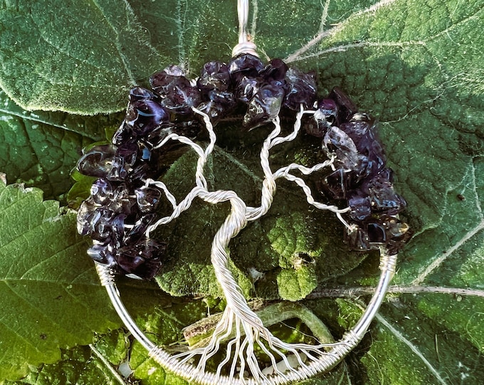 Iolite Silver Tree of Life