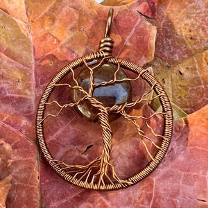Mahogany Obsidian Tree of Life Pendant