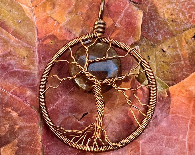 Mahogany Obsidian Tree of Life Pendant